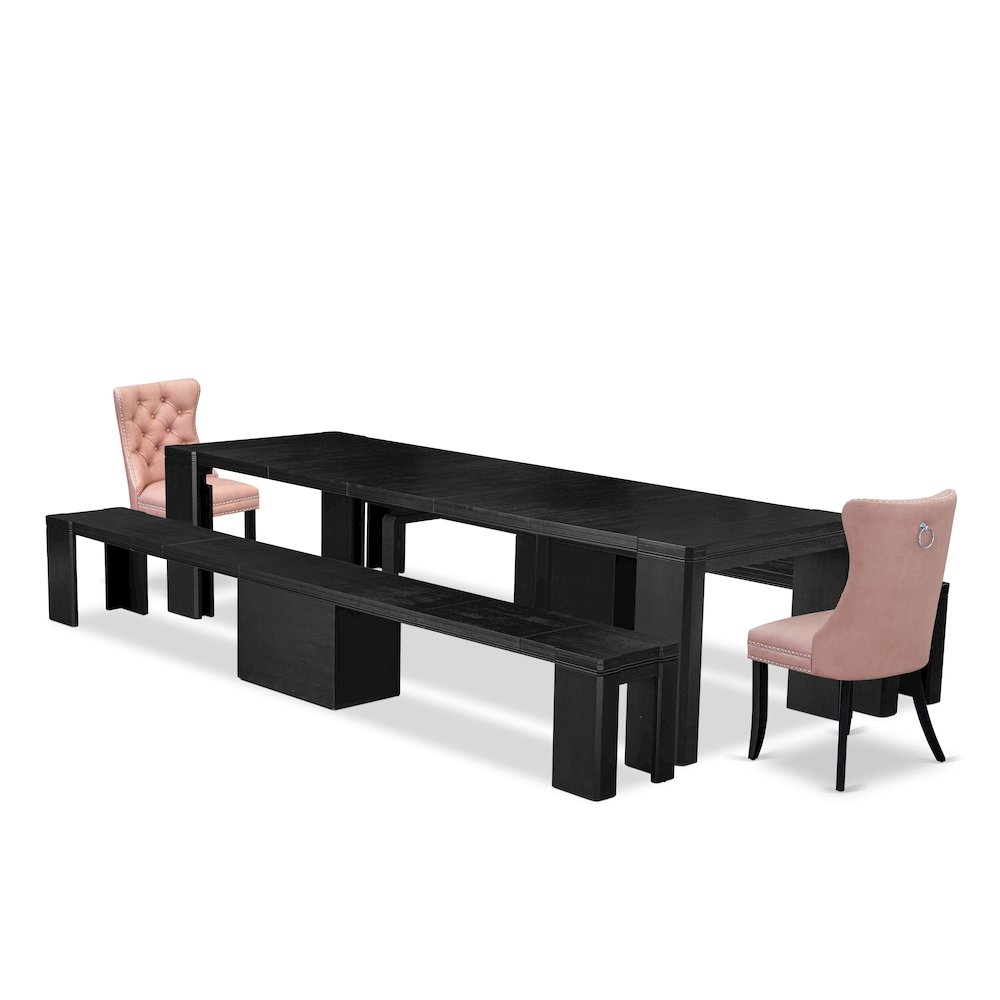 5-piece Dining Room Table Set a Rectangular Kitchen Table. Picture 1
