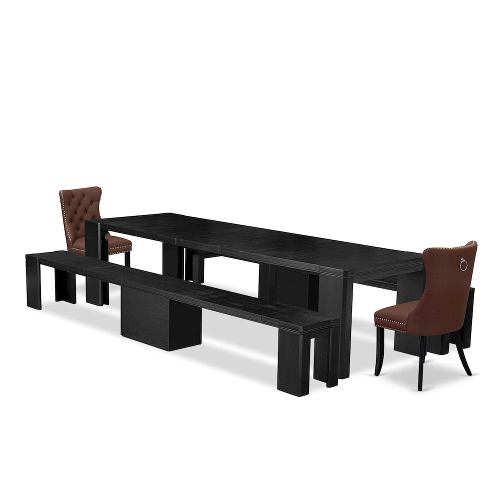 5-piece Dining Room Table Set a Rectangular Kitchen Table. Picture 1