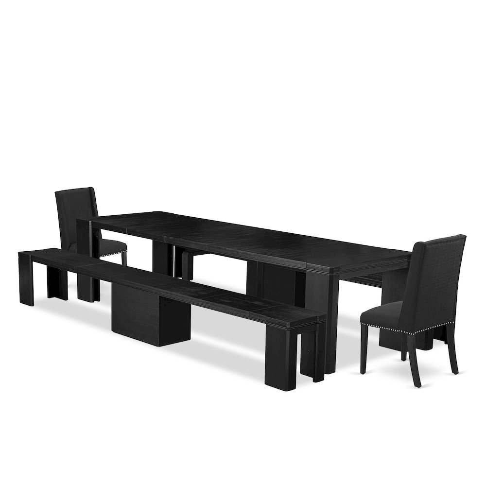 5-piece Dining Room Table Set a Rectangular Dining Table. Picture 1