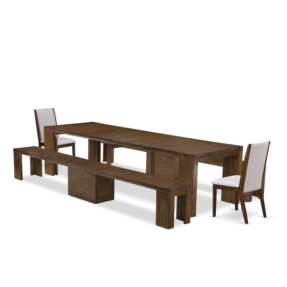 5 Pieces Extendable Dining Set Includes a Rectangle Kitchen Table. Picture 1
