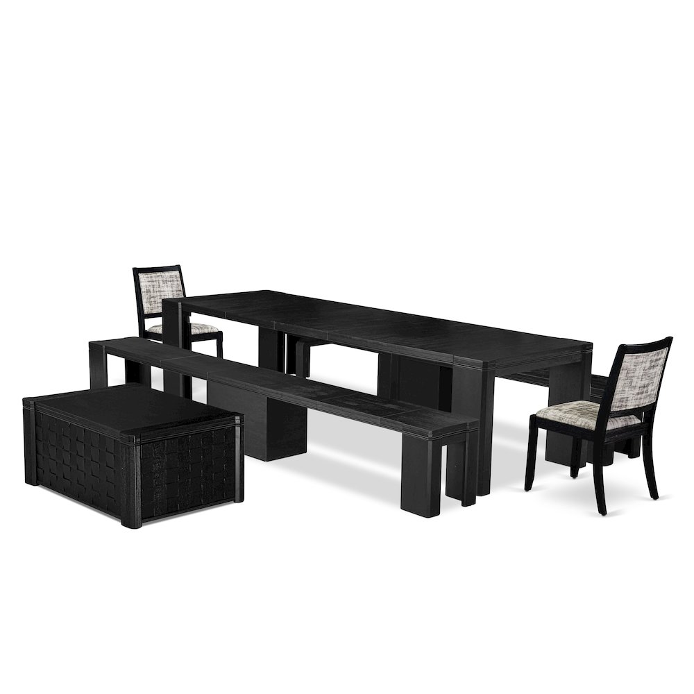 4-piece Dining Room Table Set a Rectangular Kitchen Table. Picture 1