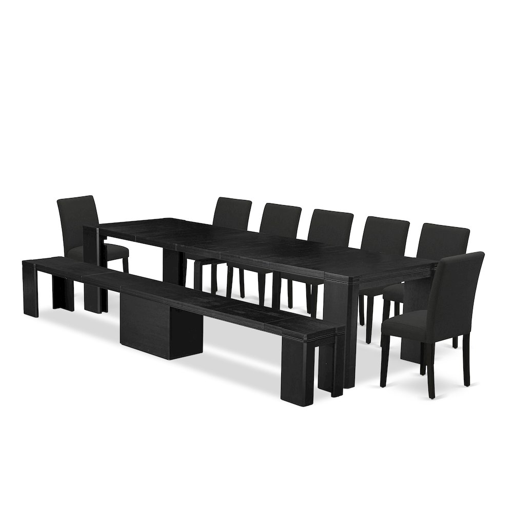9-piece Dining Room Table Set a Rectangular Kitchen Table. Picture 1
