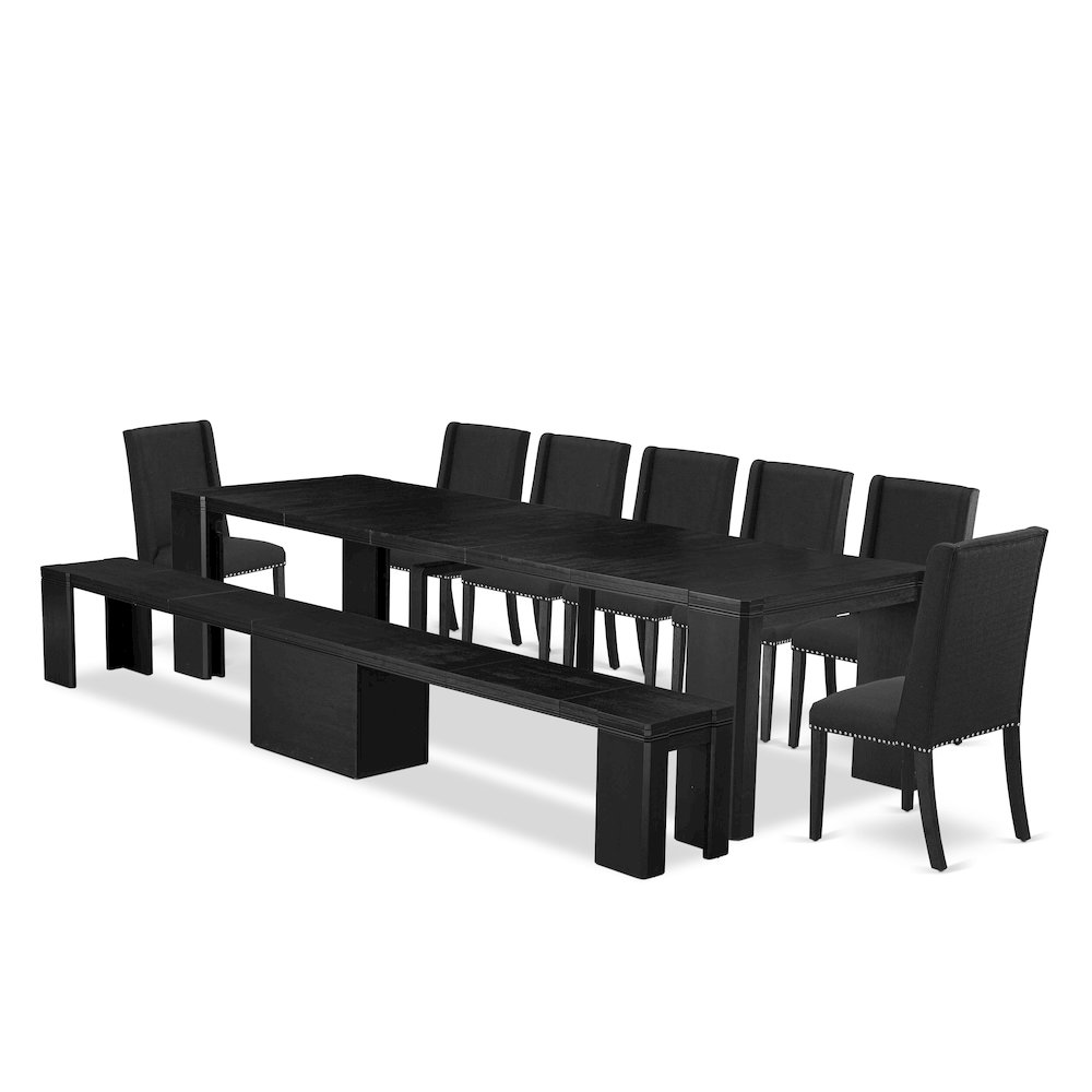 9-piece Dining Room Table Set a Rectangular Kitchen Table. Picture 1
