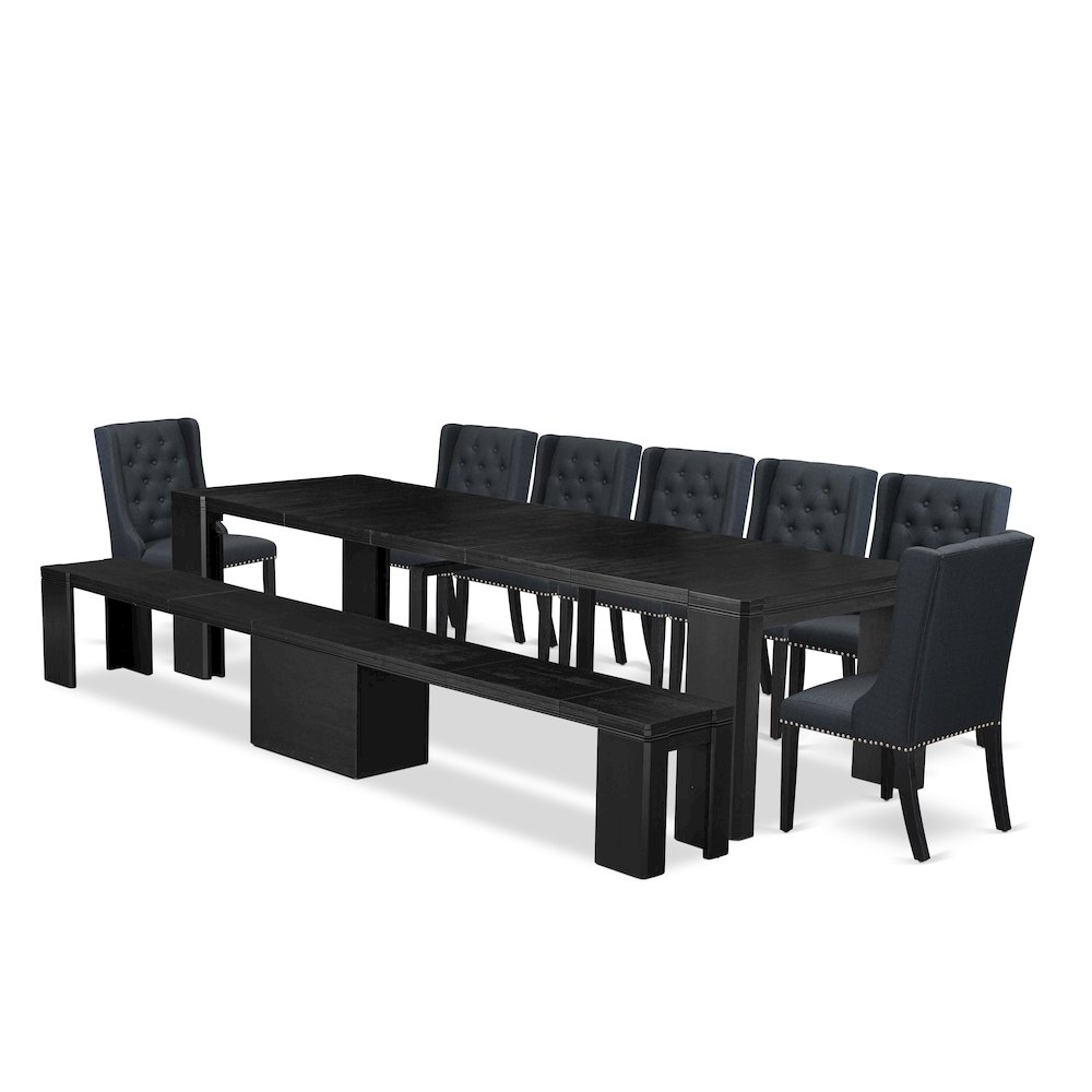 9-piece Dining Room Table Set a Rectangular Dining Table. Picture 1