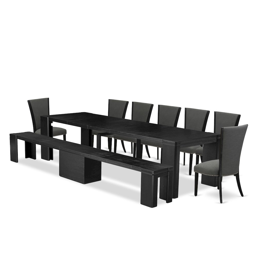 9-piece Dining Room Table Set a Rectangular Dining Table. Picture 1