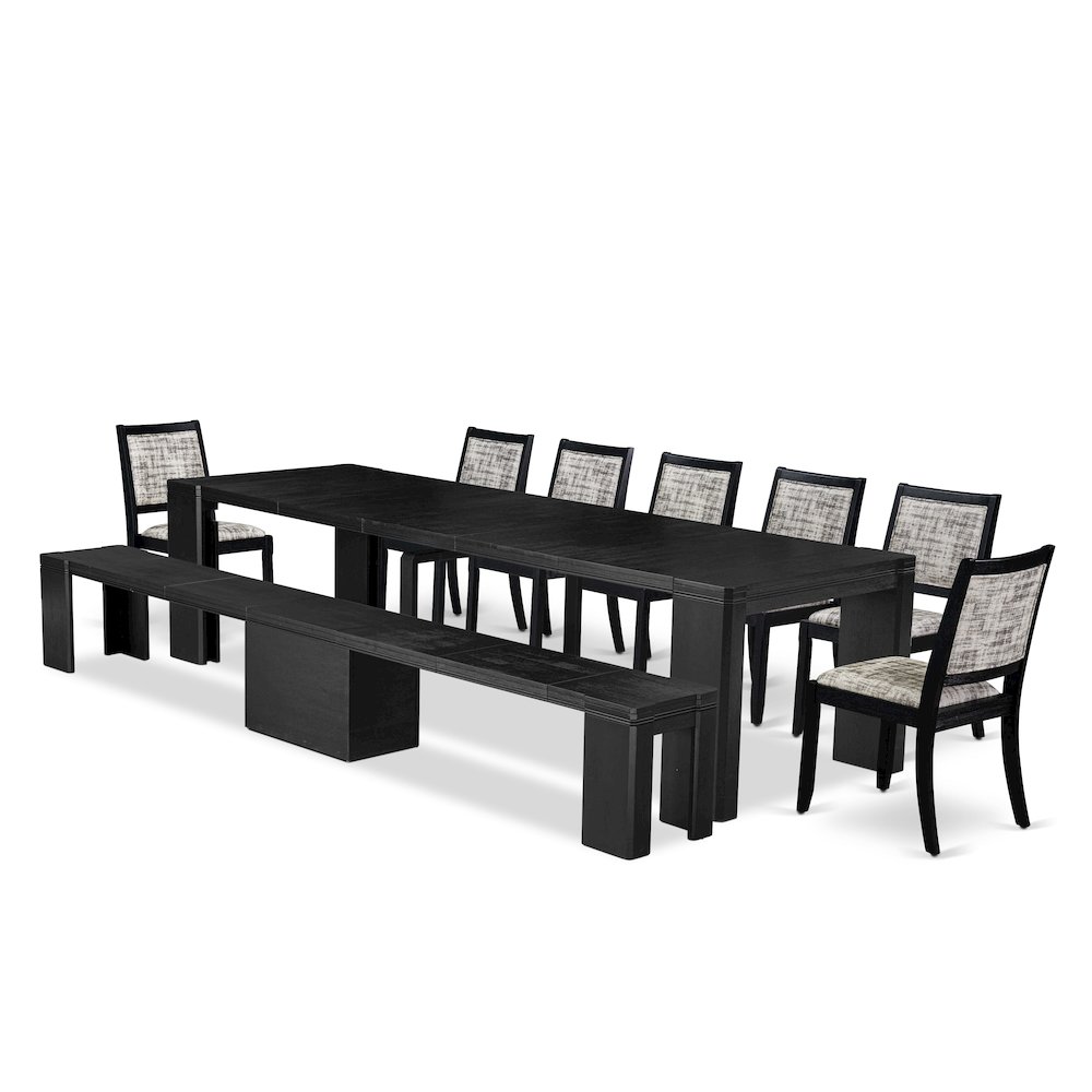 9-piece Dining Room Table Set a Rectangular Dining Table. Picture 1