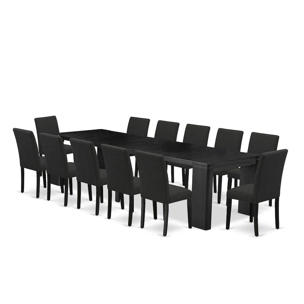13-piece Modern Dining Room Table Set a Rectangular Kitchen Table. Picture 1