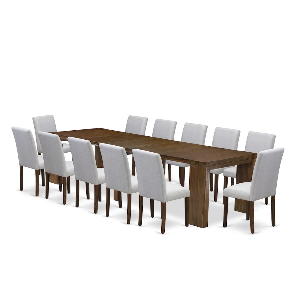 13 Pieces Extendable Dining Set Includes a Rectangle Kitchen Table. Picture 1