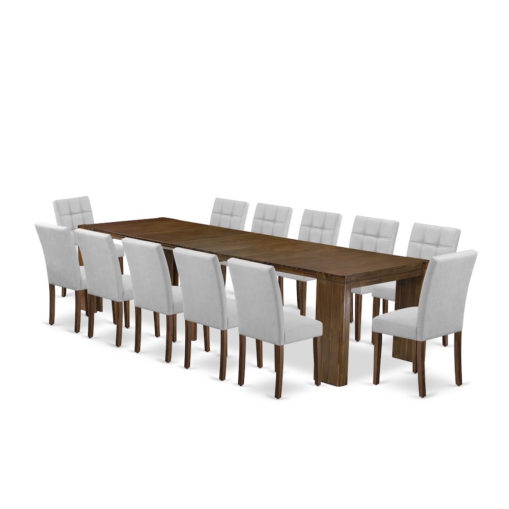 13 Pieces Extendable Dining Set Includes a Rectangle Kitchen Table. Picture 1