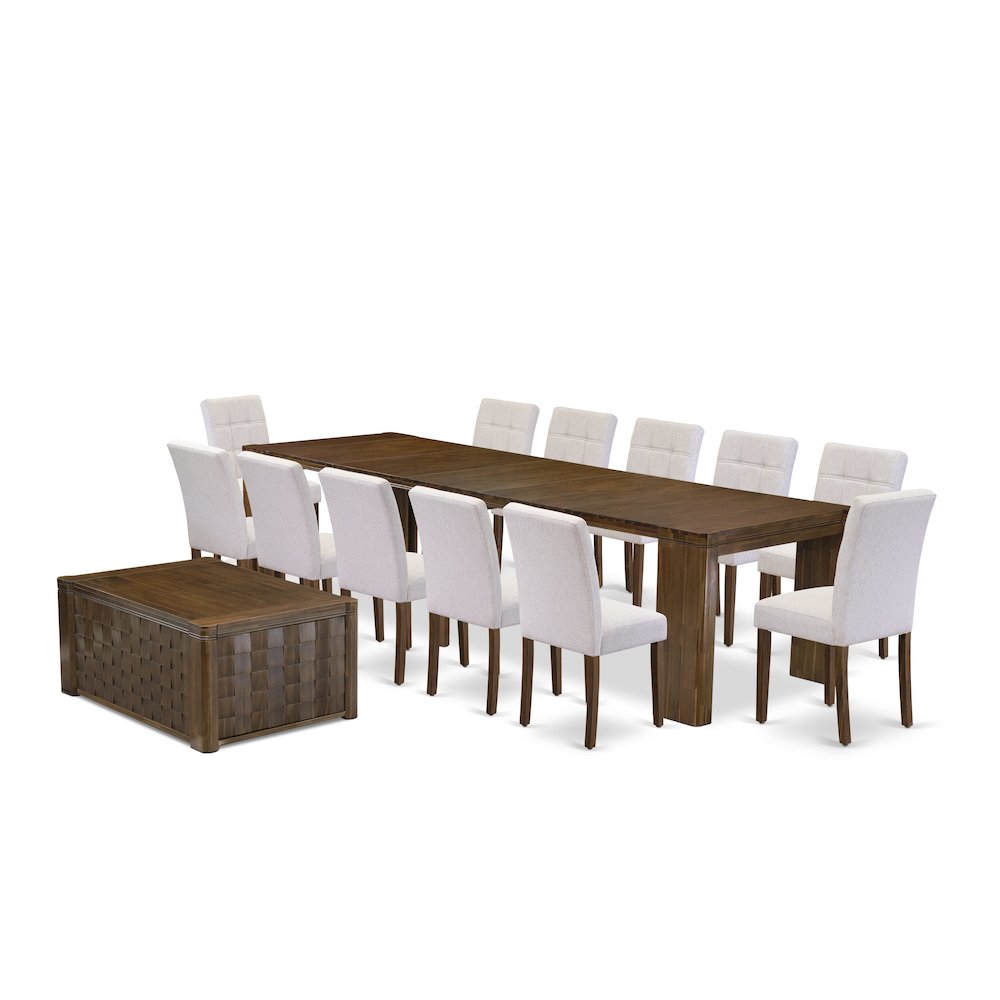 14 Pieces Extendable Dining Set Includes a Rectangle Kitchen Table. Picture 1