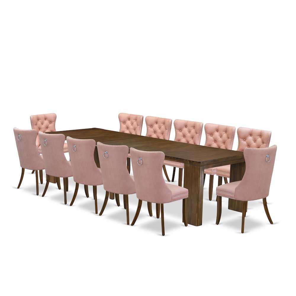 13 Pieces Extendable Dining Set Includes a Rectangle Kitchen Table. Picture 1