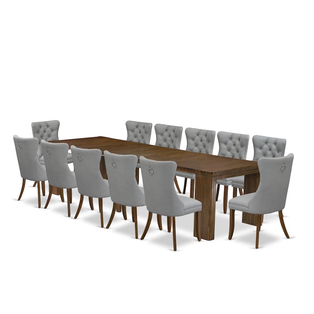 13 Pieces Extendable Dining Set Includes a Rectangle Kitchen Table. Picture 1