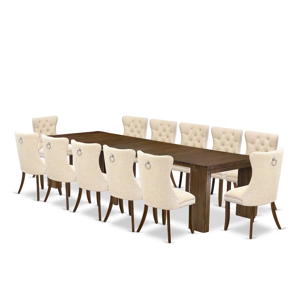 13 Pieces Extendable Dining Set Includes a Rectangle Kitchen Table. Picture 1