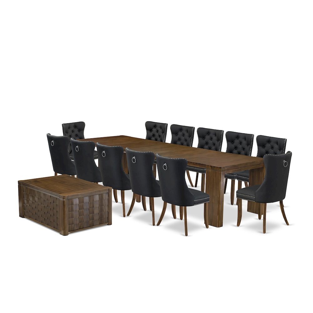 14 Pieces Extendable Dining Set Includes a Rectangle Kitchen Table. Picture 1