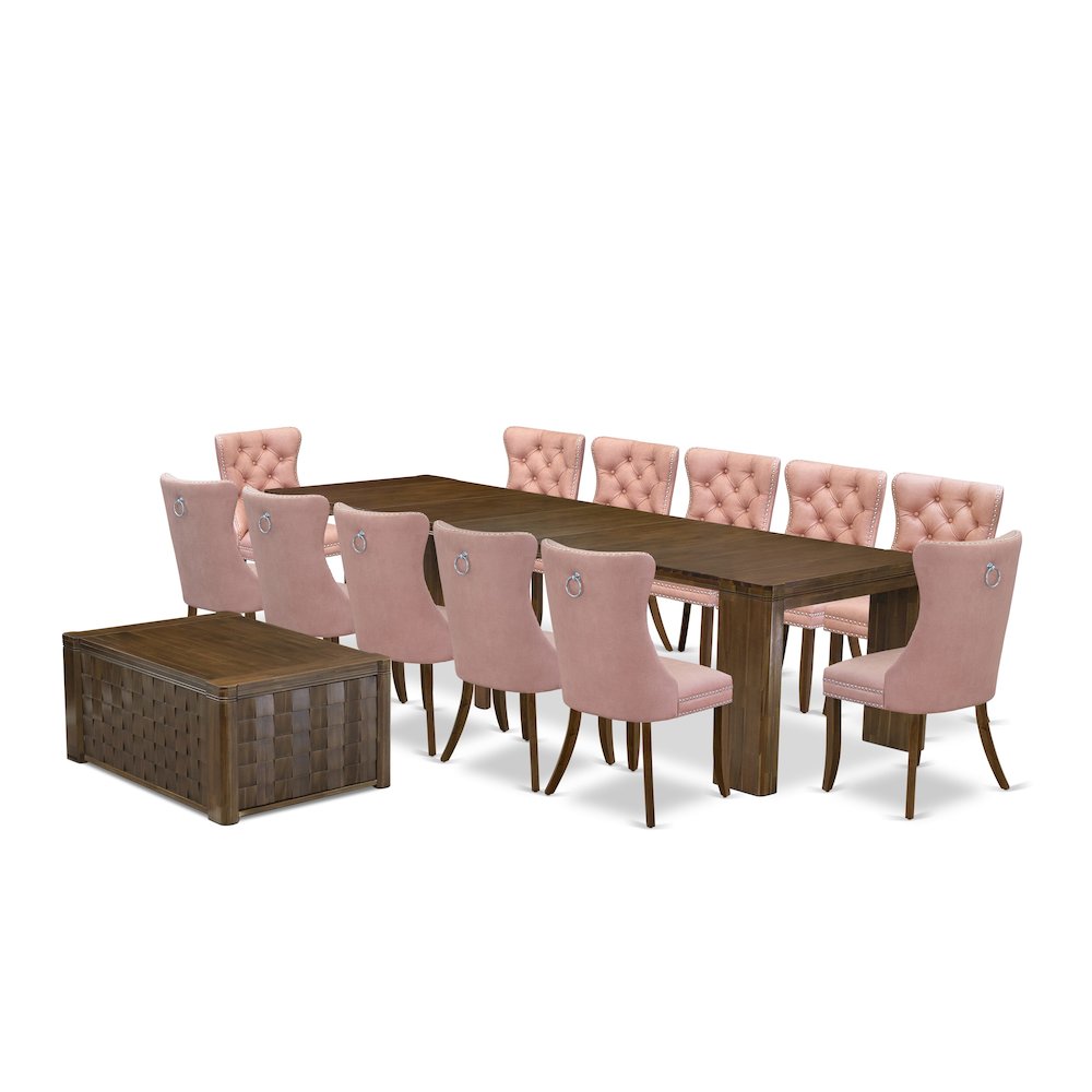 14 Pieces Extendable Dining Set Includes a Rectangle Kitchen Table. Picture 1