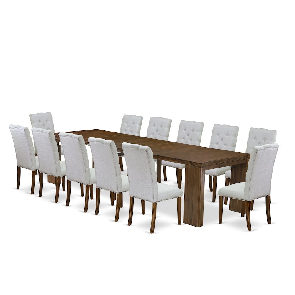 13 Pieces Extendable Dining Set Includes a Rectangle Kitchen Table. Picture 1
