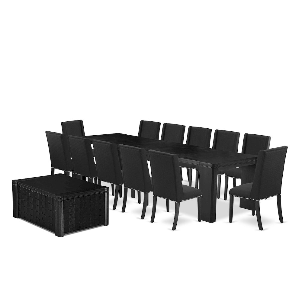 14-piece Dining Room Table Set a Rectangular Kitchen Table with a coffee Table. Picture 1
