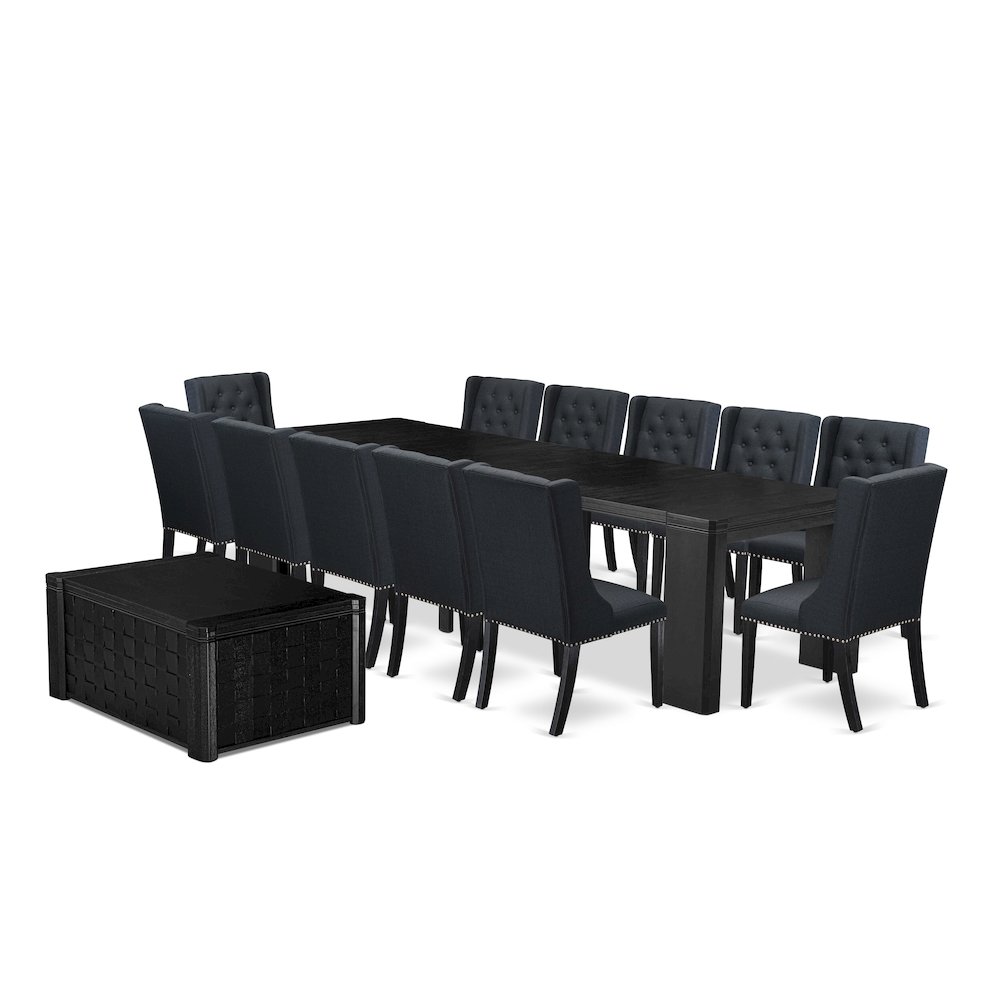 14-piece Dining Room Table Set a Rectangular Dining Table with a coffee Table. Picture 1
