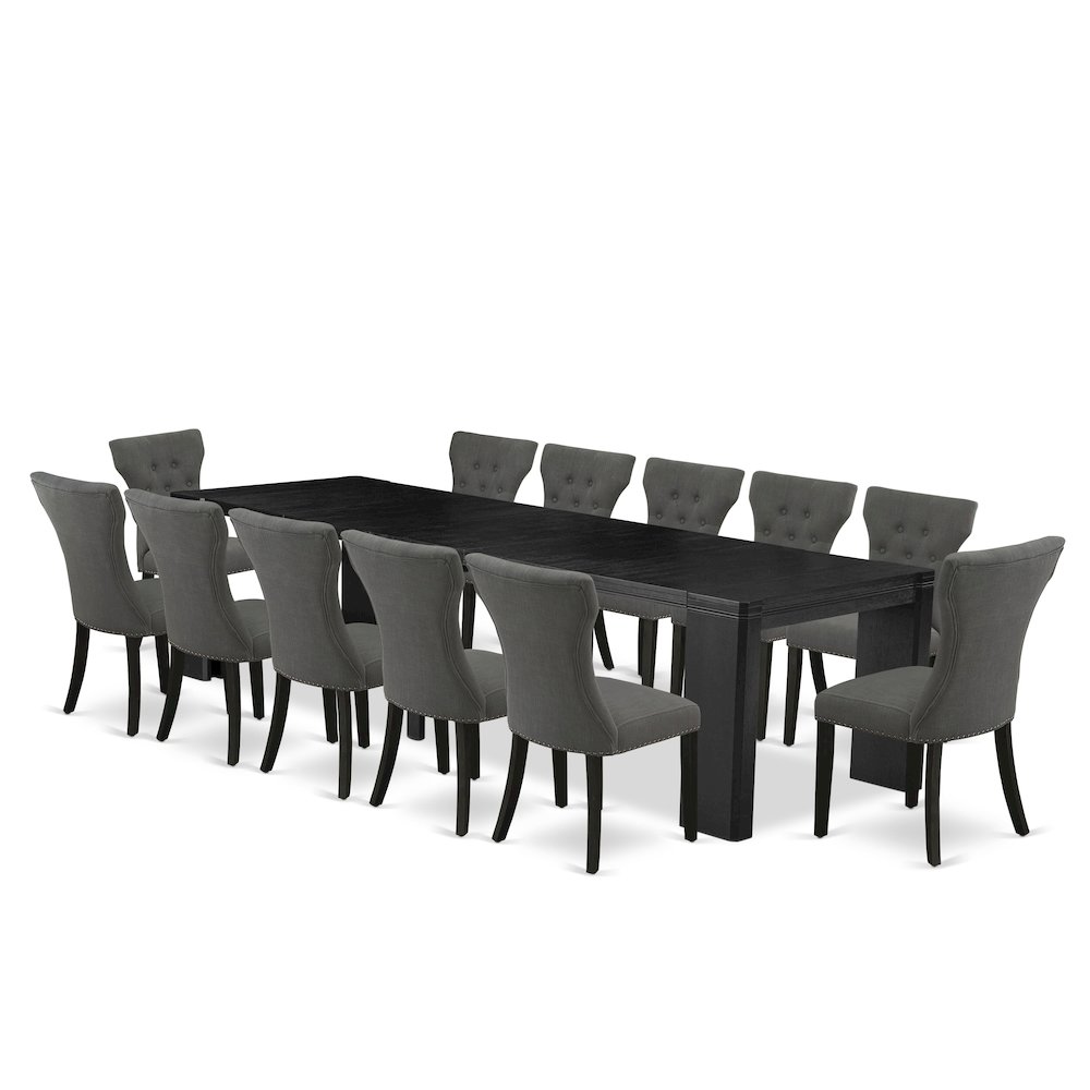 13-piece Modern Dining Room Table Set a Rectangular Kitchen Table. Picture 1
