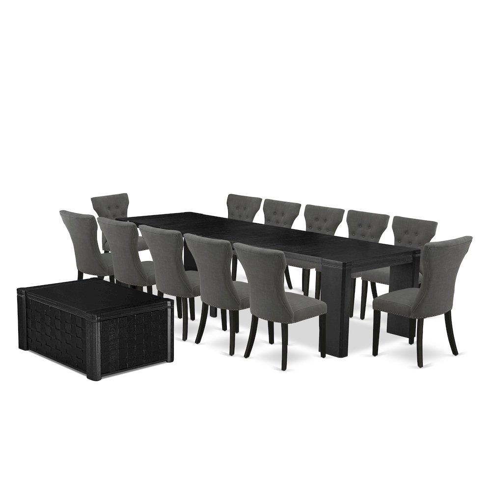 14-piece Dining Room Table Set a Rectangular Kitchen Table with a coffee Table. Picture 1