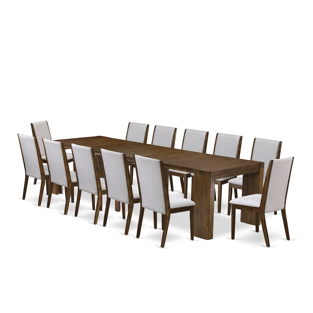 13 Pieces Extendable Dining Set Includes a Rectangle Kitchen Table. Picture 1