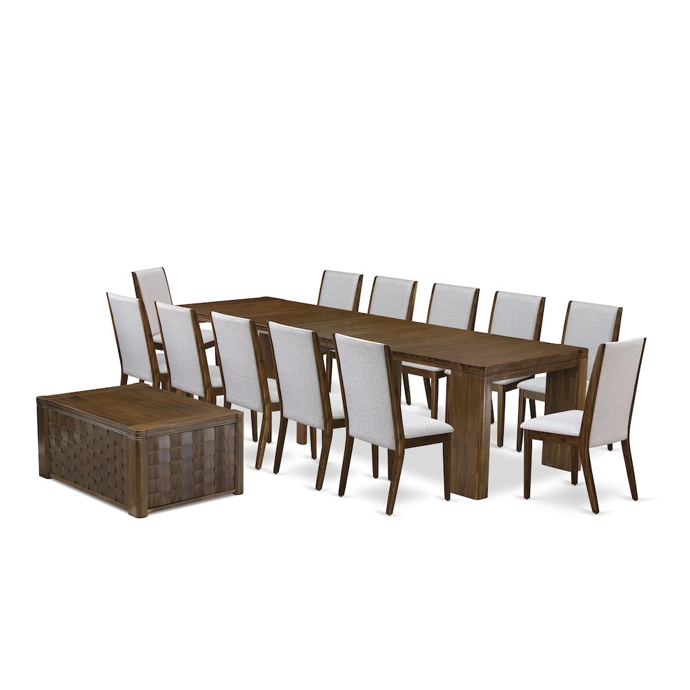 14 Pieces Extendable Dining Set Includes a Rectangle Kitchen Table. Picture 1