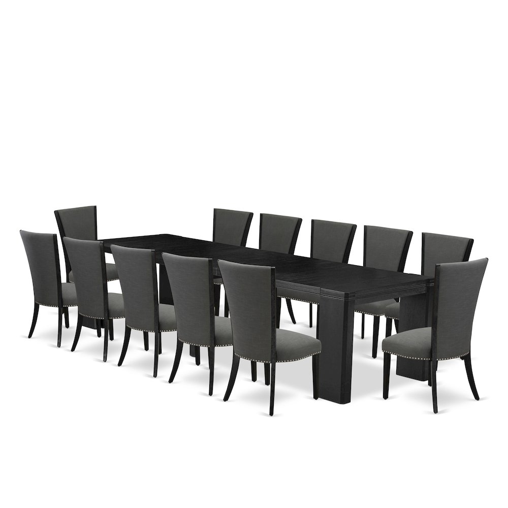 13-piece Modern Dining Room Table Set a Rectangular Kitchen Table. Picture 1