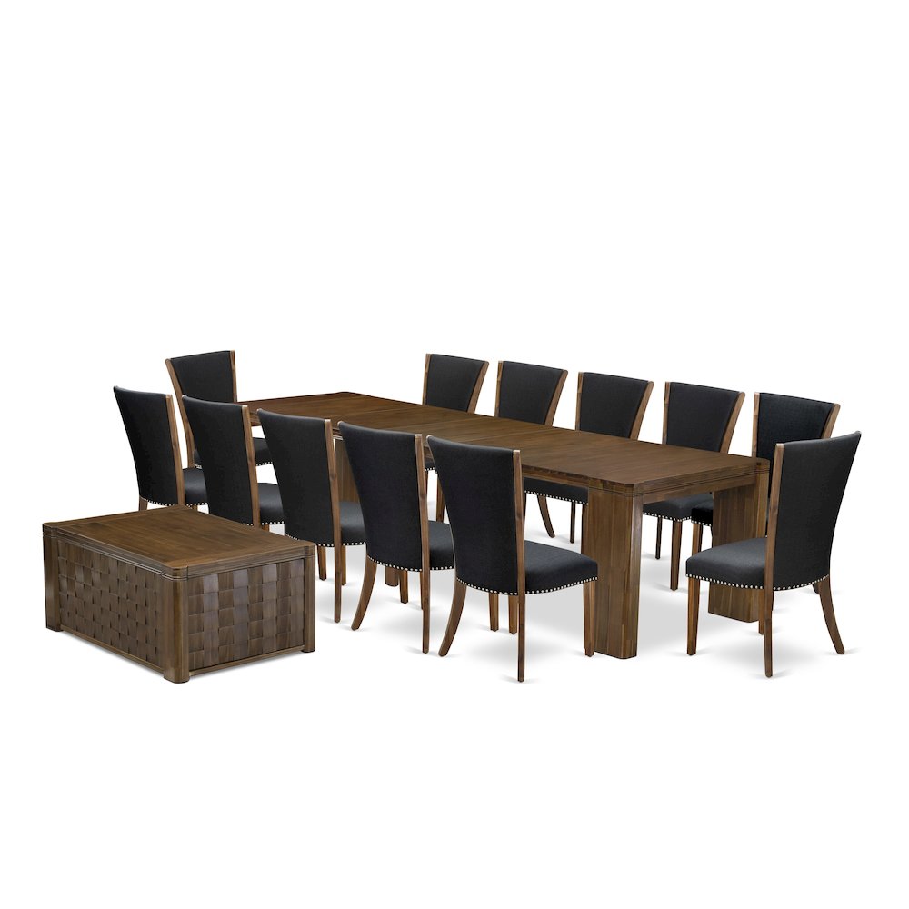 14 Pieces Extendable Dining Set Includes a Rectangle Kitchen Table. Picture 1