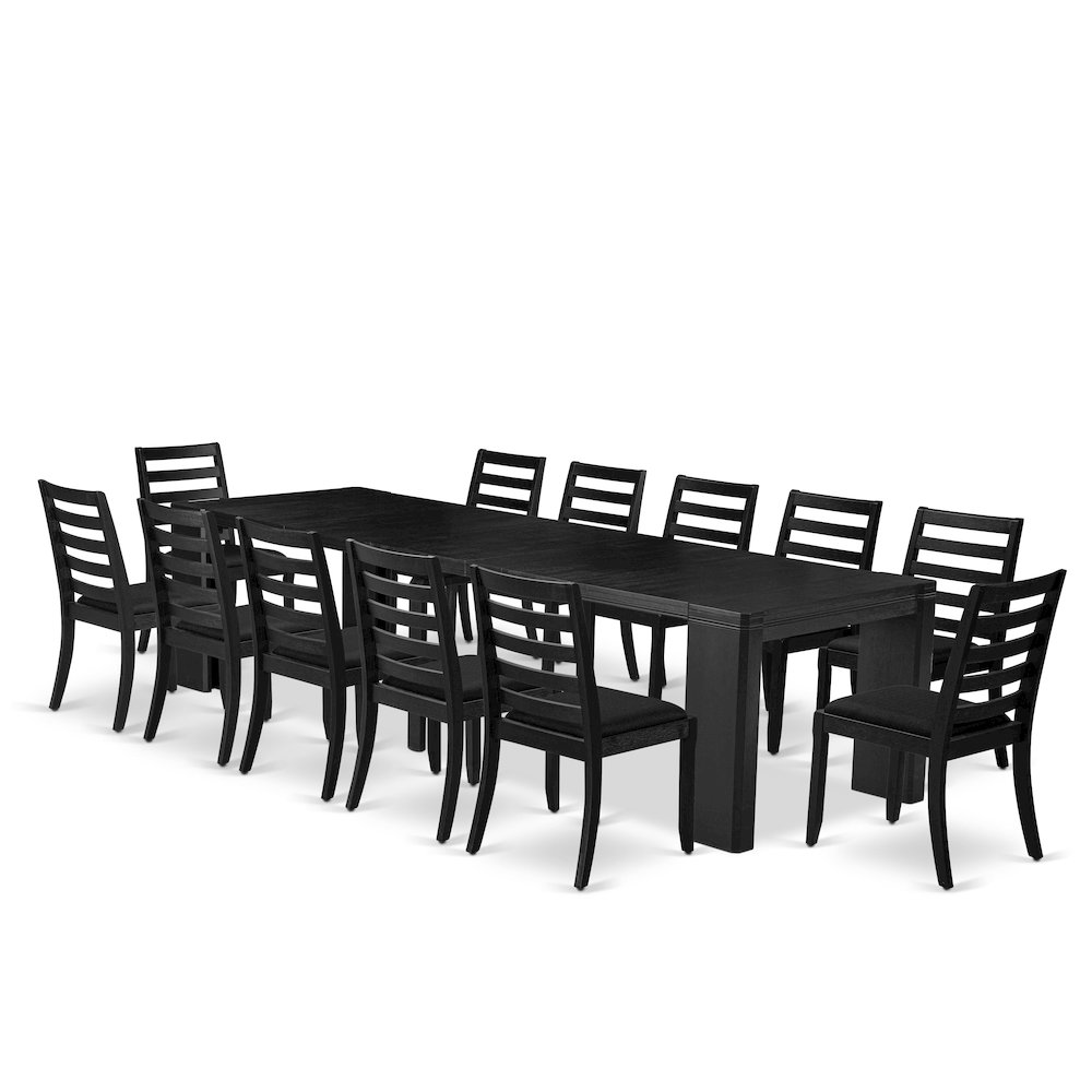 13-piece Modern Dining Room Table Set a Rectangular Dining Table. Picture 1