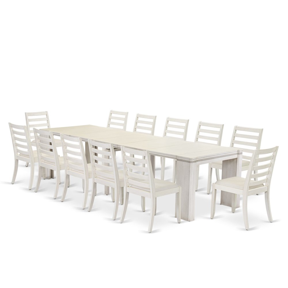 13 Pieces Extendable Dining Set Includes a Rectangle Kitchen Table. Picture 1