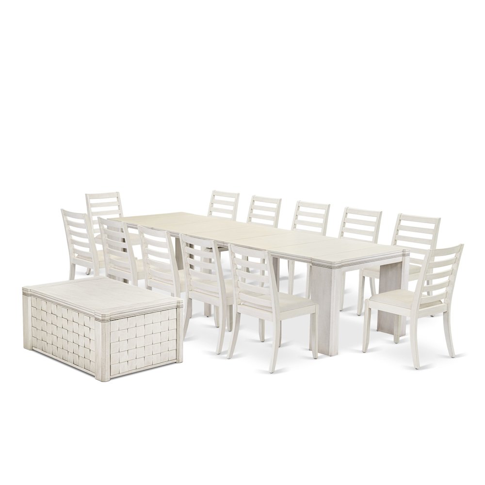 14 Pieces Extendable Dining Set Includes 1 Rectangle Kitchen Table. Picture 1