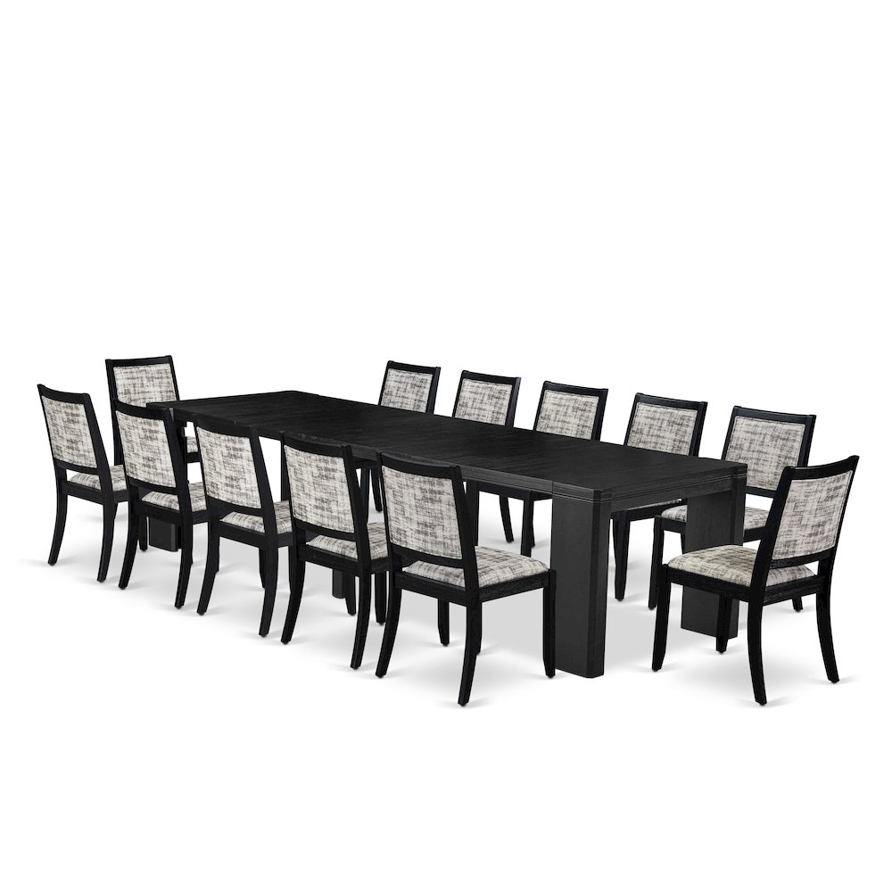 13-piece Dining Room Table Set a Rectangular Kitchen Table. Picture 1