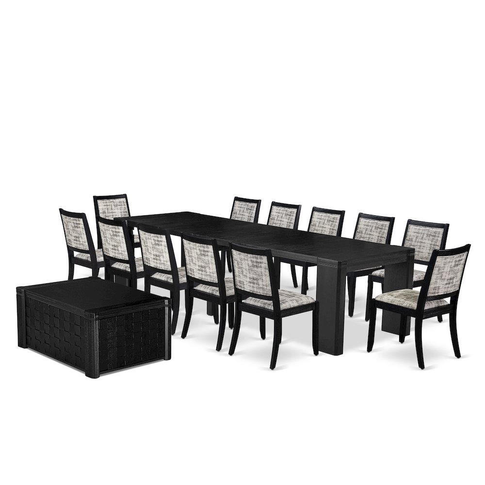 14-piece Dining Room Table Set a Rectangular Kitchen Table with a coffee Table. Picture 1