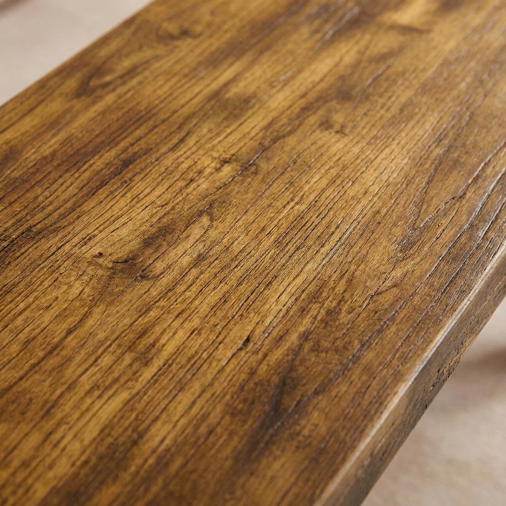 Wooden Dining Bench with X-Style Base, Wood Bench Seat. Picture 6