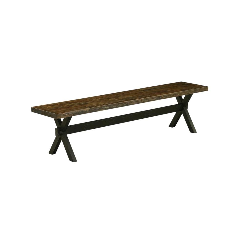 Wooden Dining Bench with X-Style Base, Wood Bench Seat. Picture 4