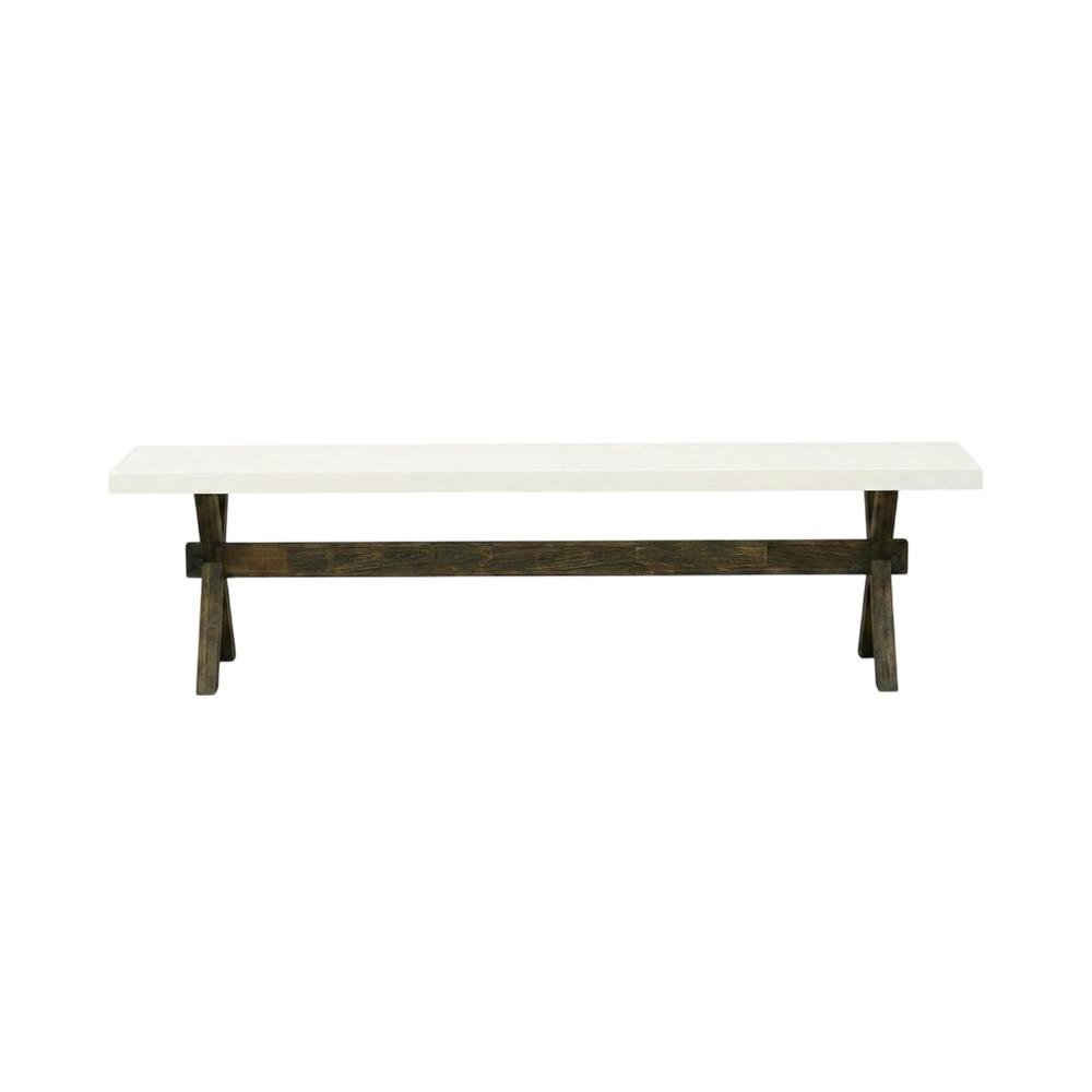 Solid Wood Dining Bench with X-Style Base for Dining Room. Picture 1