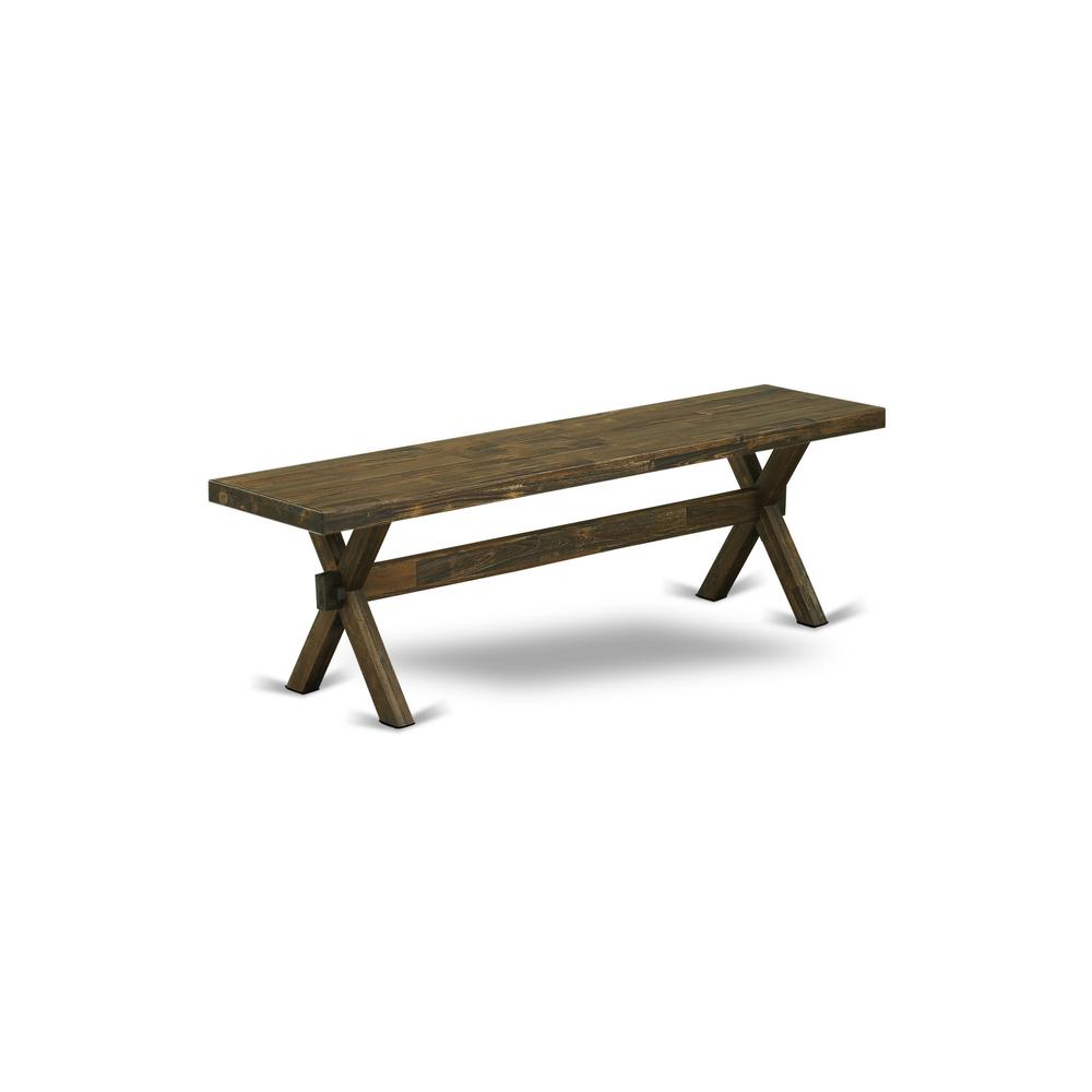 X-Style Modern Kitchen Bench with Wooden Seat. Picture 1