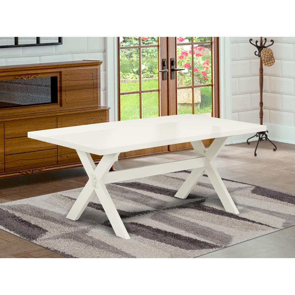 Dining Table Wire brushed Linen White & Linen White, XT027. Picture 2