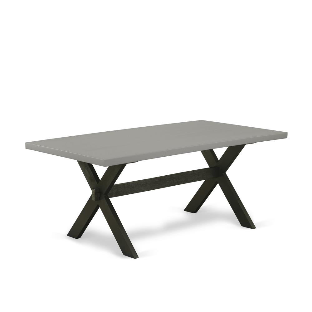 5 Piece Set Includes a Rectangle Kitchen Table with X-Legs. Picture 2