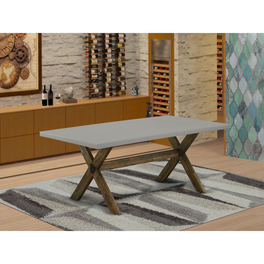 Dining Table Distressed Jacobean & Cement, XT797. Picture 2