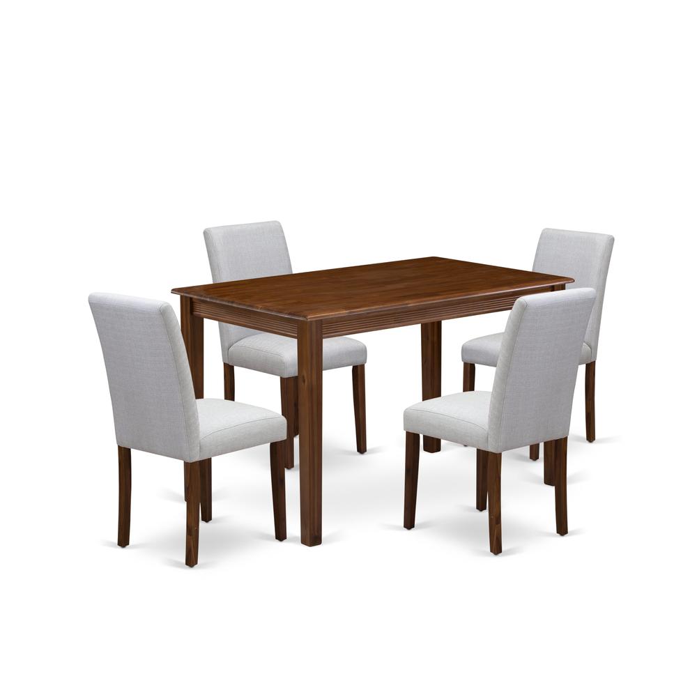 5 Piece Modern Dining Table Set Includes a Rectangle Dining Room Table. Picture 1