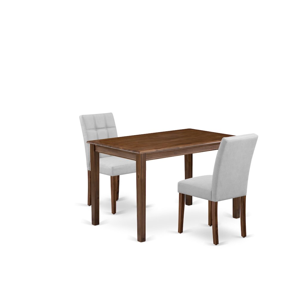 3 Piece Kitchen Table Set contain A Wooden Dining Table. Picture 1