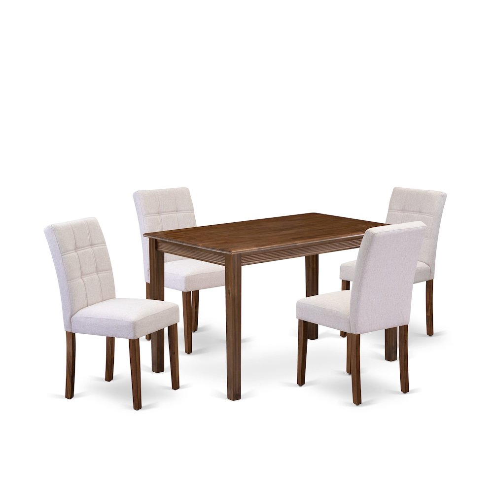 5 Piece Modern Dining Table Set contain A Dining Room Table. Picture 1