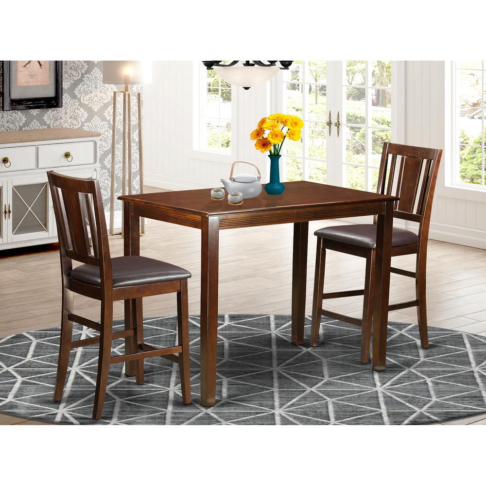 3  PC  Dining  counter  height  set  -  Table  and  2  bar  stools.. Picture 2