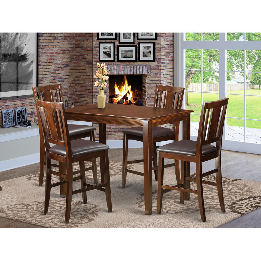 5  PC  counter  height  Dining  room  set-pub  Table  and  4  Kitchen  bar  stool. Picture 2