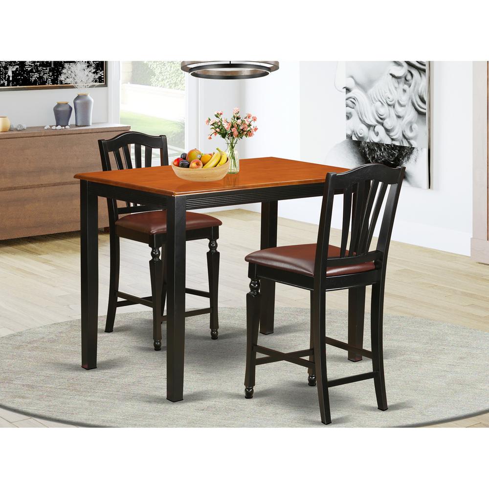 3  Pc  pub  Table  set  -  Dining  Table  and  2  counter  height  stool.. Picture 2