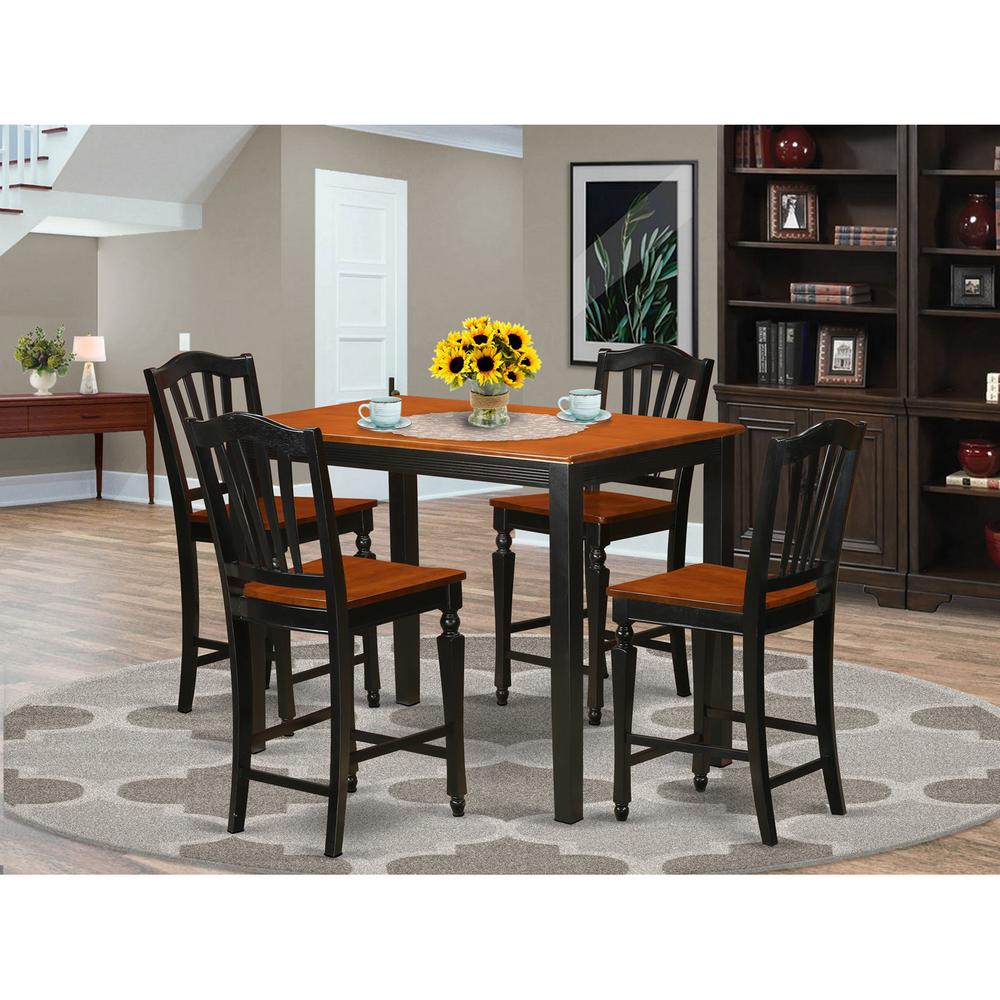 5  Pc  Dining  counter  height  set  -  counter  height  Table  and  4  Kitchen  Chairs.. Picture 1