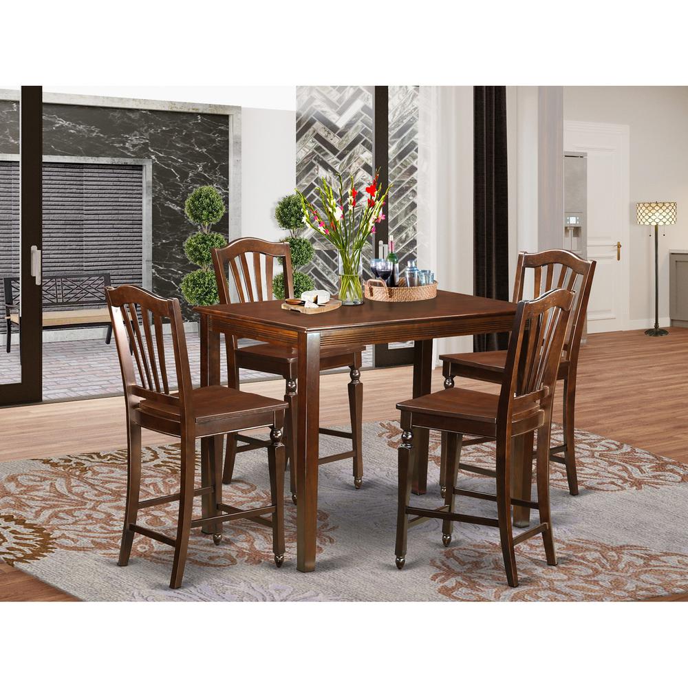 5  Pc  counter  height  Table  and  chair  set-pub  Table  and  4  Dining  Chairs.. Picture 1