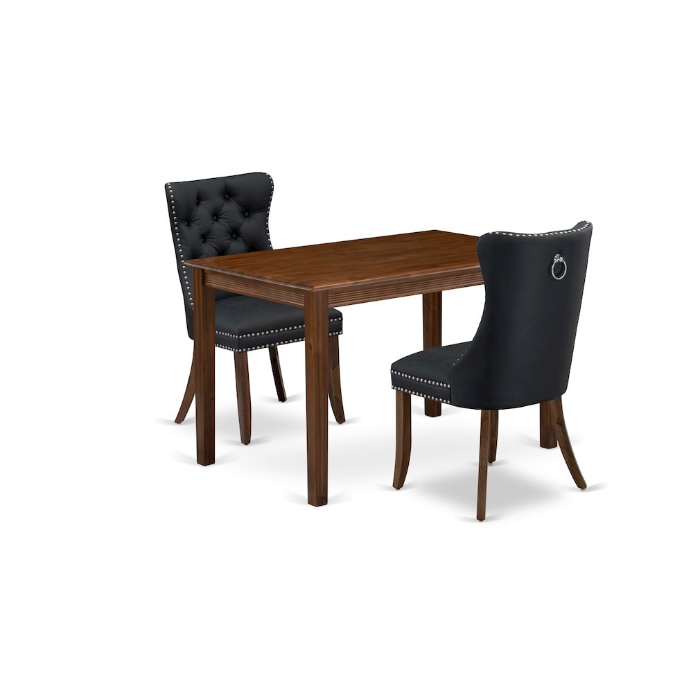 3 Piece Dining Room Set Consists of a Rectangle Solid Wood Table. Picture 1