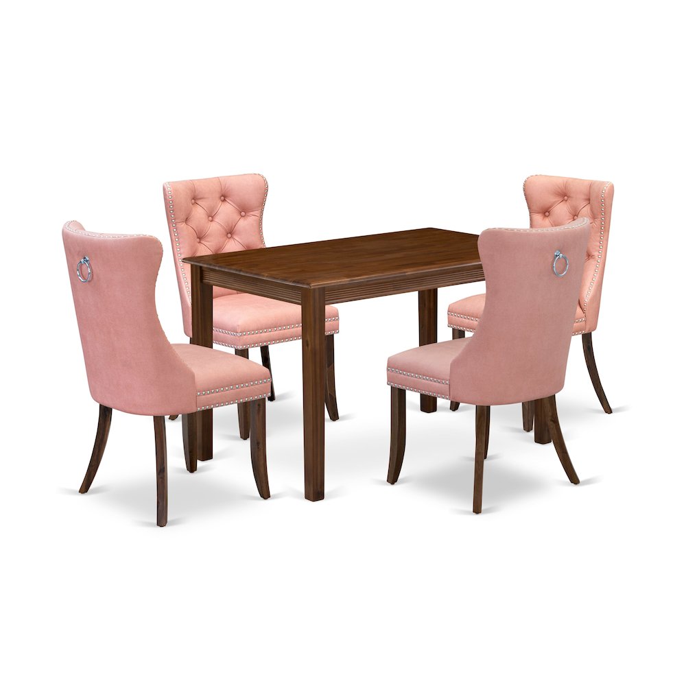 5 Piece Dining Table Set Consists of a Rectangle Kitchen Room Table. Picture 1